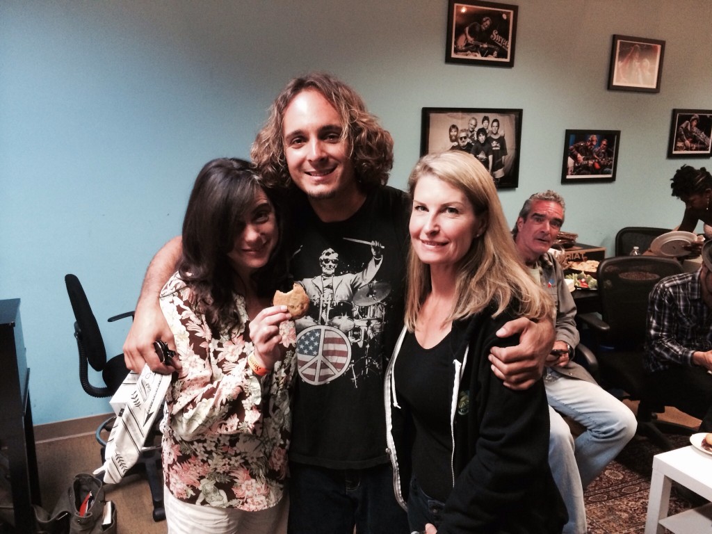 MJ Anthony  LoGerfo and Martha backstage in the green room at Sweetwater Music Hall 