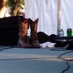 Lukas' boots on stage